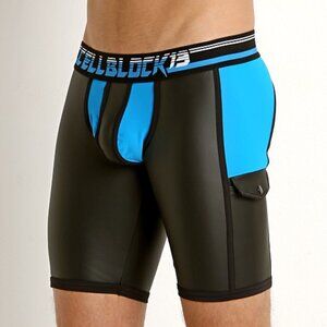 CBS074 Cellblock13 Velocity Rubber-Look Short Blue
